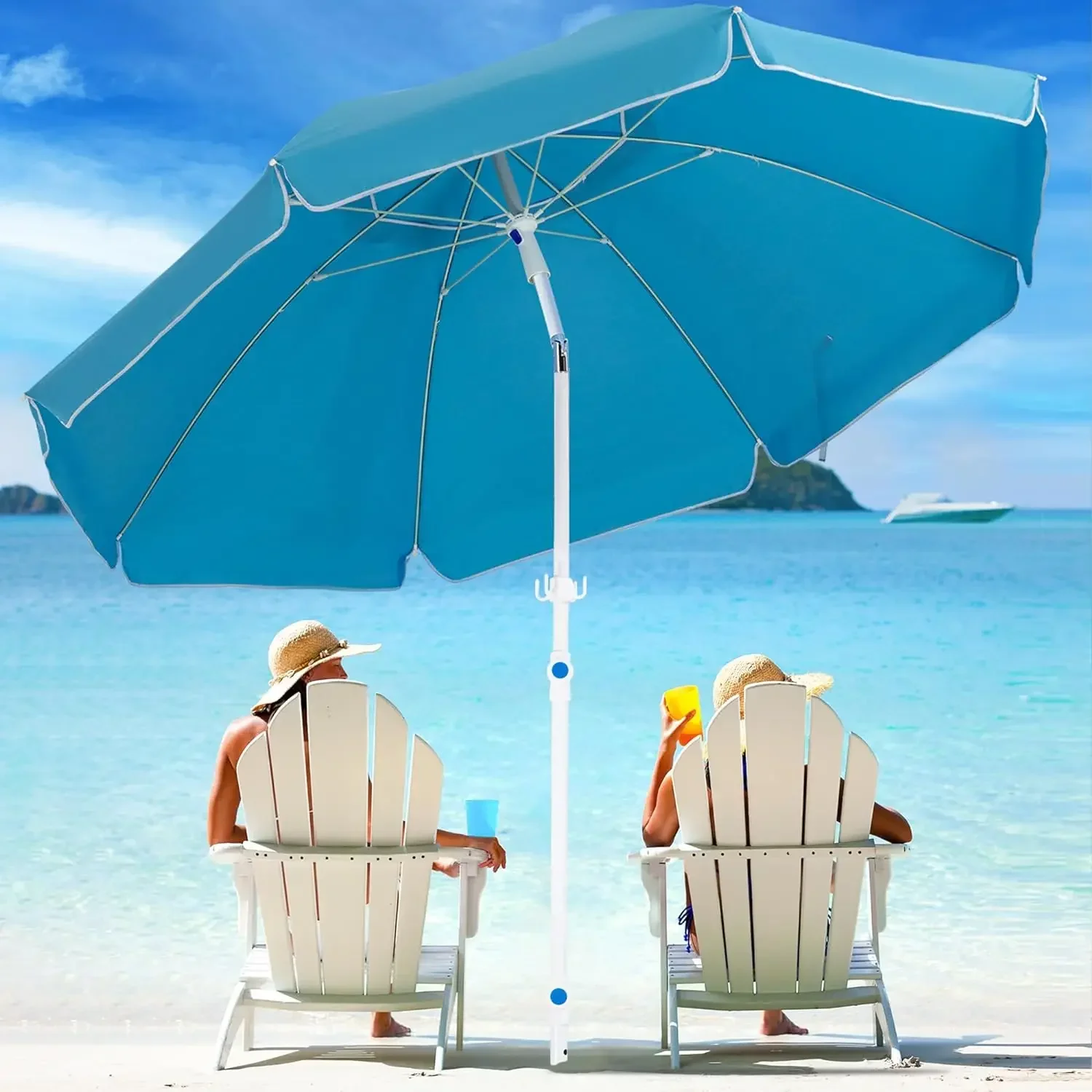 Пляжный-зонт-футов-со-съемным-песочным-АНКЕРОМ-и-механизмом-наклона-зонт-от-солнца-с-сумкой-для-переноски-для-сада-пляжа-улицы
