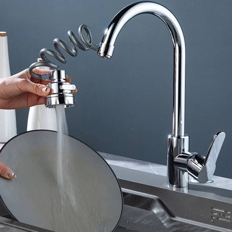 3/2 Modes Faucet Extender with Stretchable Hose Bathroom Sink Sprayer Faucet Kitchen Attachment Faucet Extender Aerator