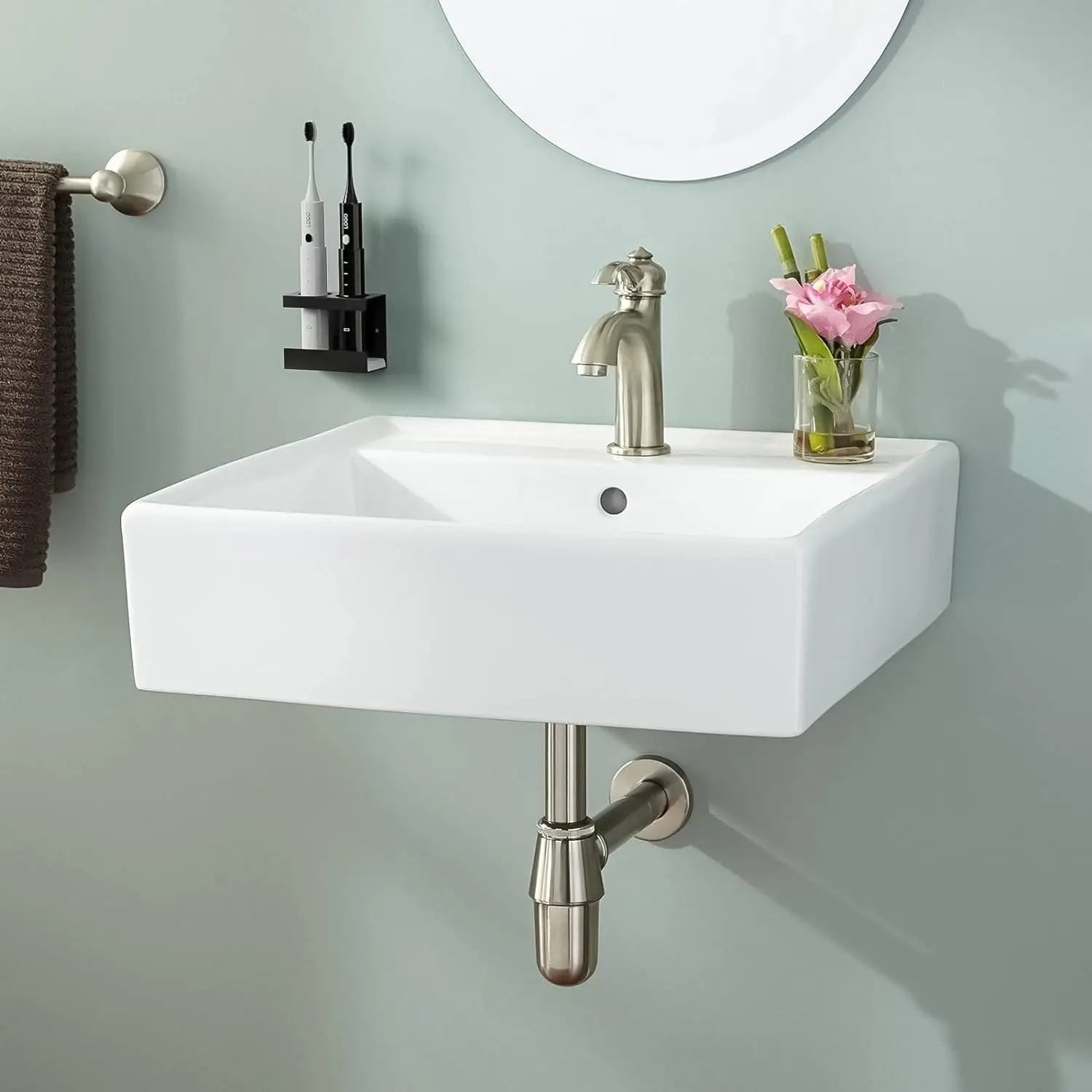 Aluminum Wall Mount Toothbrush Holder for Bathroom Shower