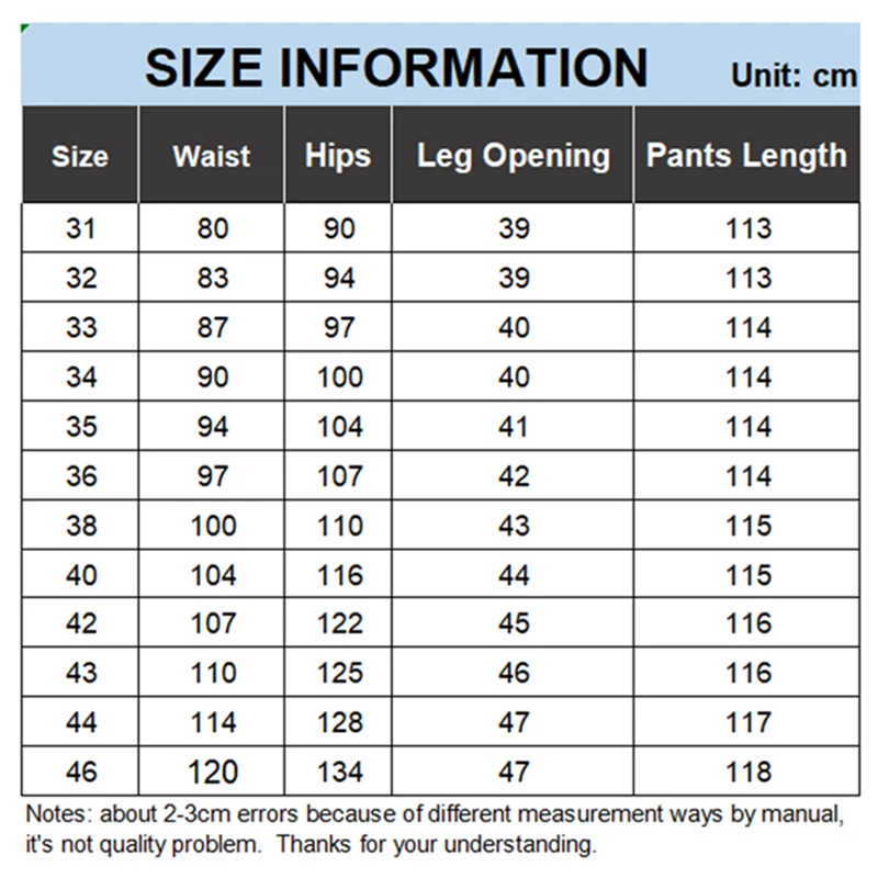 Business Pants Men Pants Extra Long For Tall Men Business Plus Size 44 46