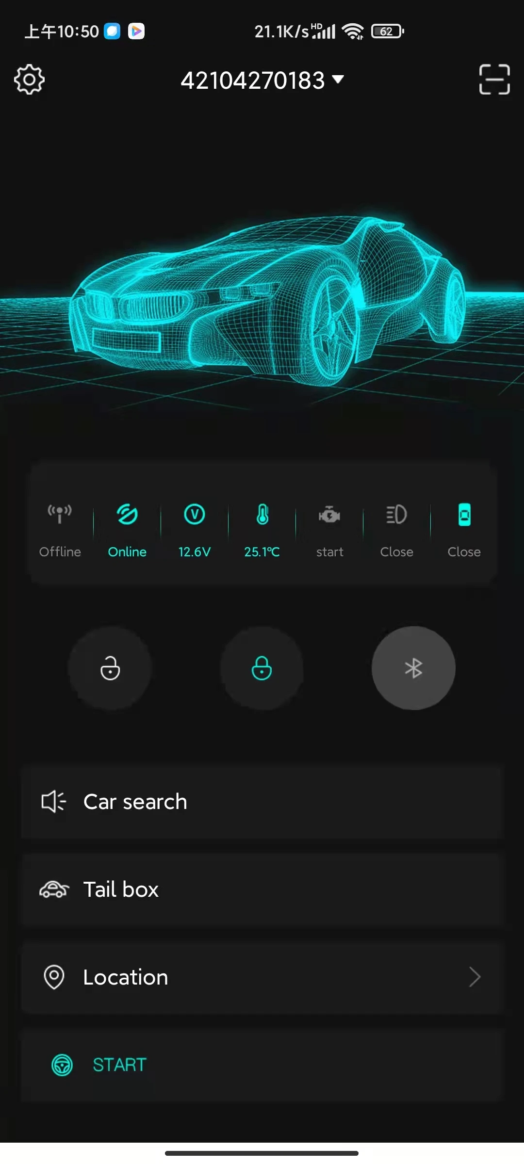 Car Remote Starter APP Bluetooth Control Push Start Passive Keyless Entry Remote Start for Mitsubish Nissan etc.