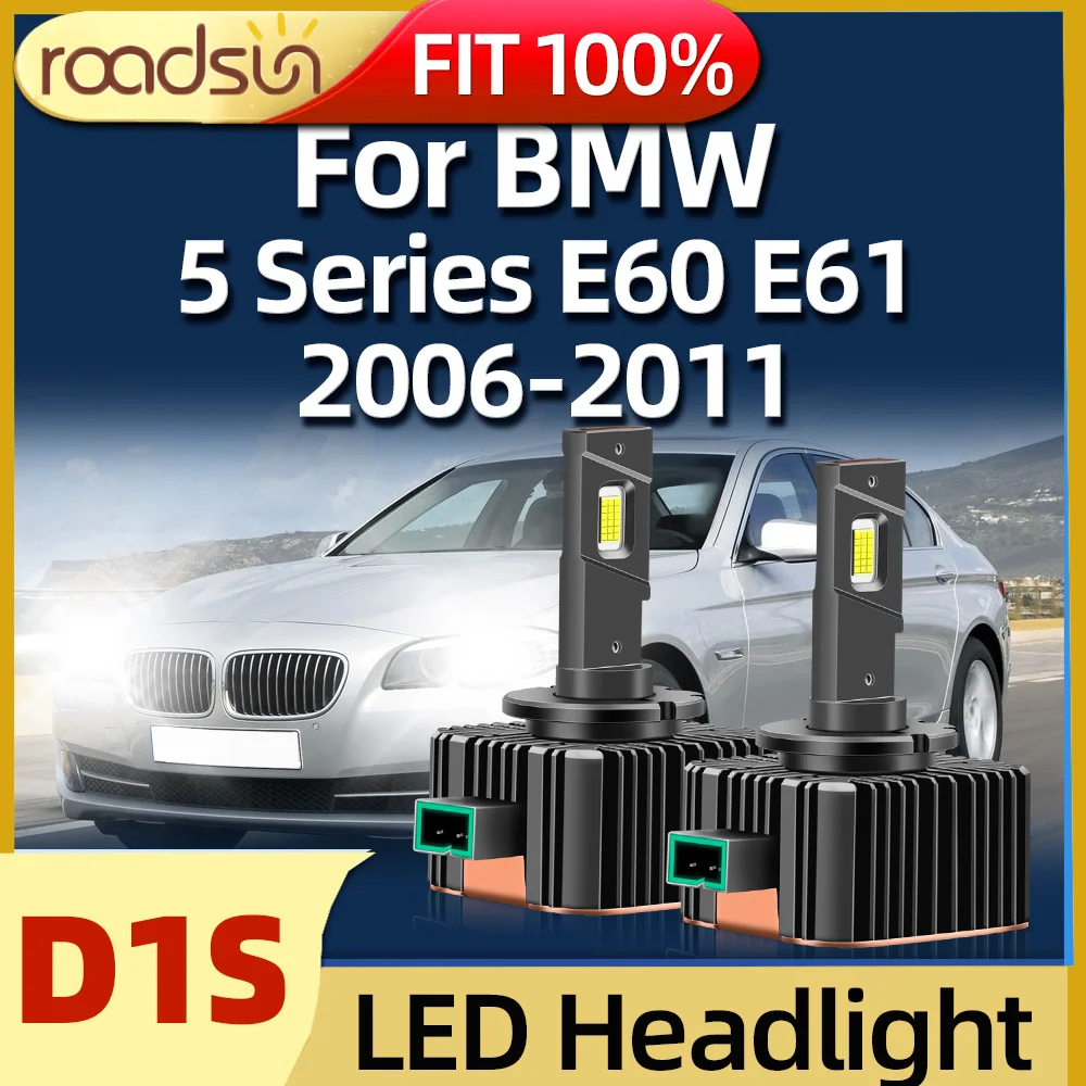 

Roadsun LED Headlights Bulbs D1S Turbo Car Auto Headlamp For BMW 5 Series E60 E61 2006 2007 2008 2009 2010 2011