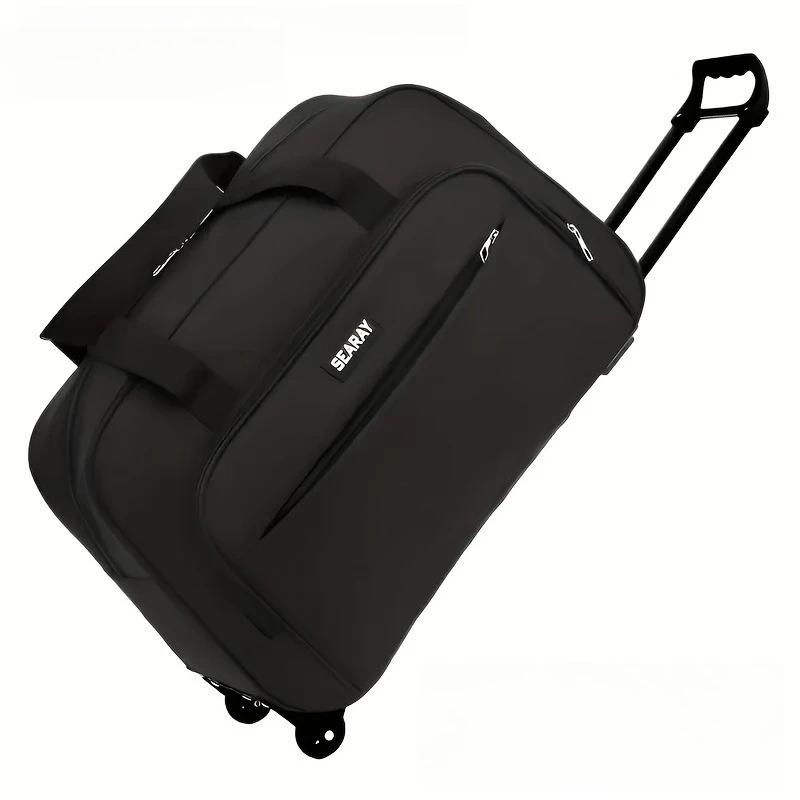 Large Capacity Foldable Rolling Travel Trolley Luggage Bag_voghion.com