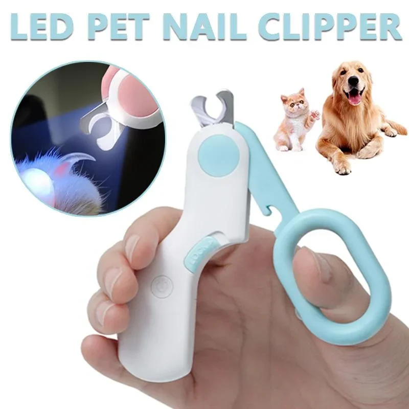 Professional Pet Nail Clipper LED Light Pet Nail Clipper Claw Grooming Scissors for Small Dogs Cats Scissors Dog Accessories