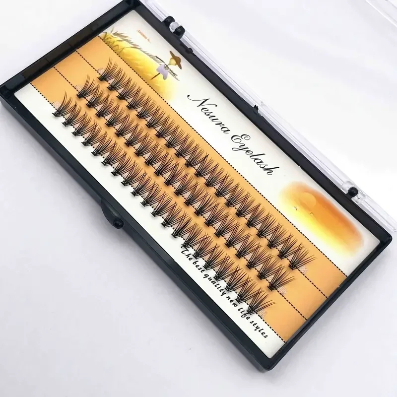 Eyelash Extensions 1box/60 10D 20D 0.1/0.07mm Thickness Individual Cluster Lashes Natural False NESURA Bundles naga