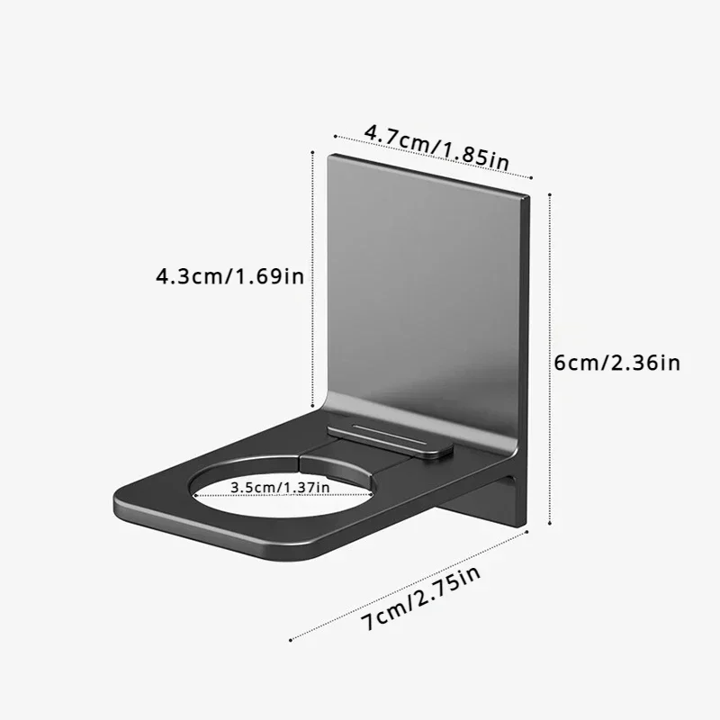 Adjustable Aluminum Shower Rack, No Drill Wall-Mounted Hanger for Shampoo, Soap & Gel Bottles, Universal Bath Organizer 6