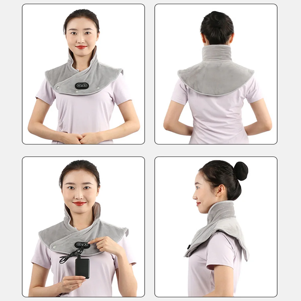 Electric Heating Shoulder Neck Pad Massager USB Heating Pad Fatigue Warm Back Brace Tool Birthday Christmas Gifts for Mom Dad