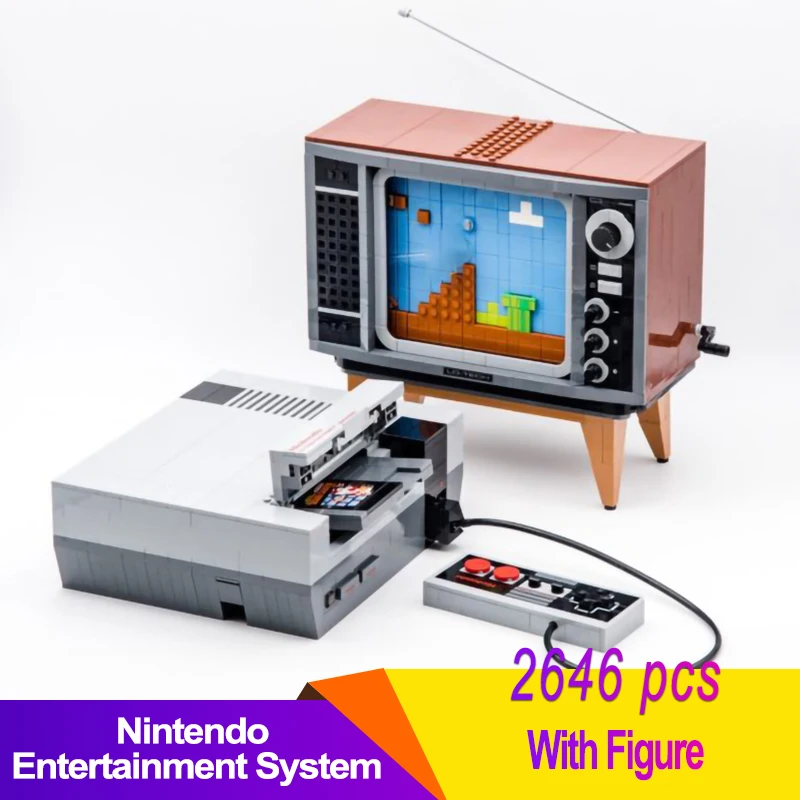 

LED Light For Super MOC Display NES Console Entertainment Model Building Block Brick Assembly TV 71374 Kids Toy Children Gift