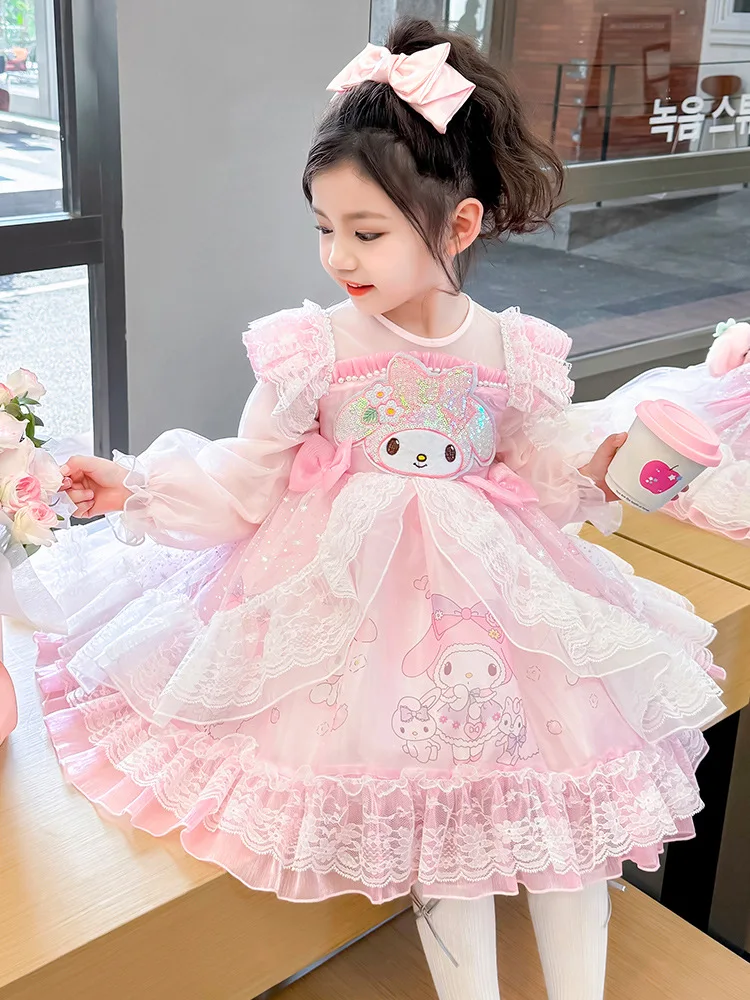 Sanrio Cartoon Cinnamoroll Cosplay Princess Dress New Kids