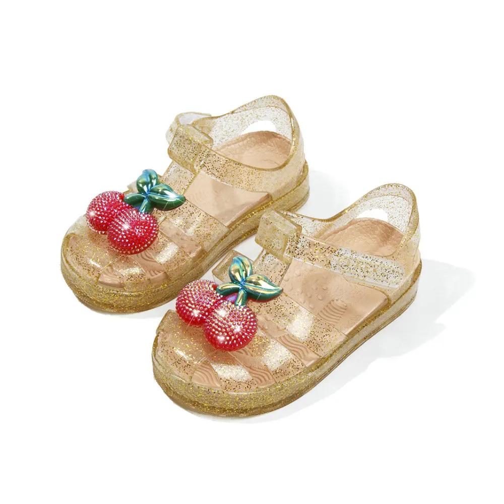 Summer Children Jelly Princess Sandals Sweet Girls Toddlers Baby Breathable Hollow Shoes Comfortable Non Slip