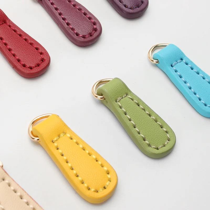 Genuine Leather Zipper Pulls - Set of 5 Premium Accessories