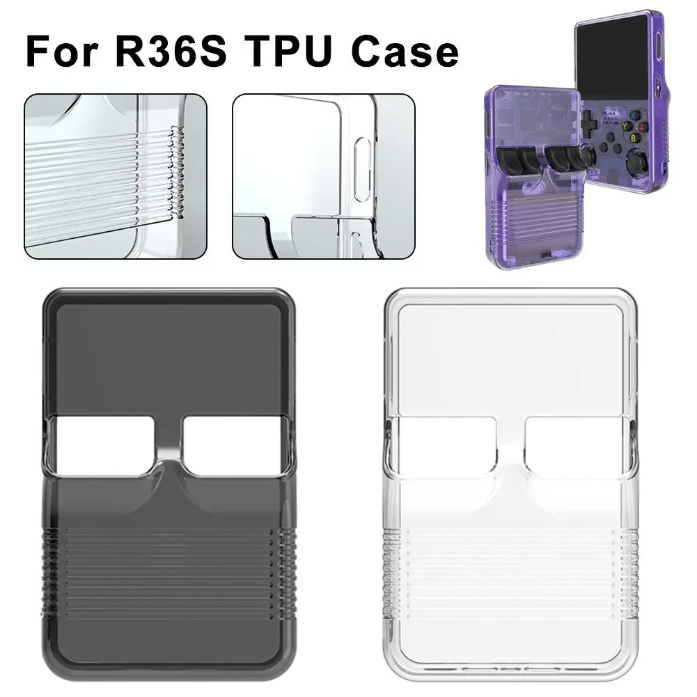 Transparent TPU Protective Case for R36S Handheld Game Console