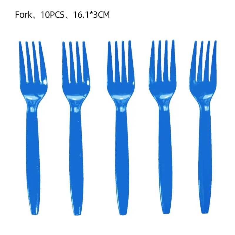 10PCS fork blue