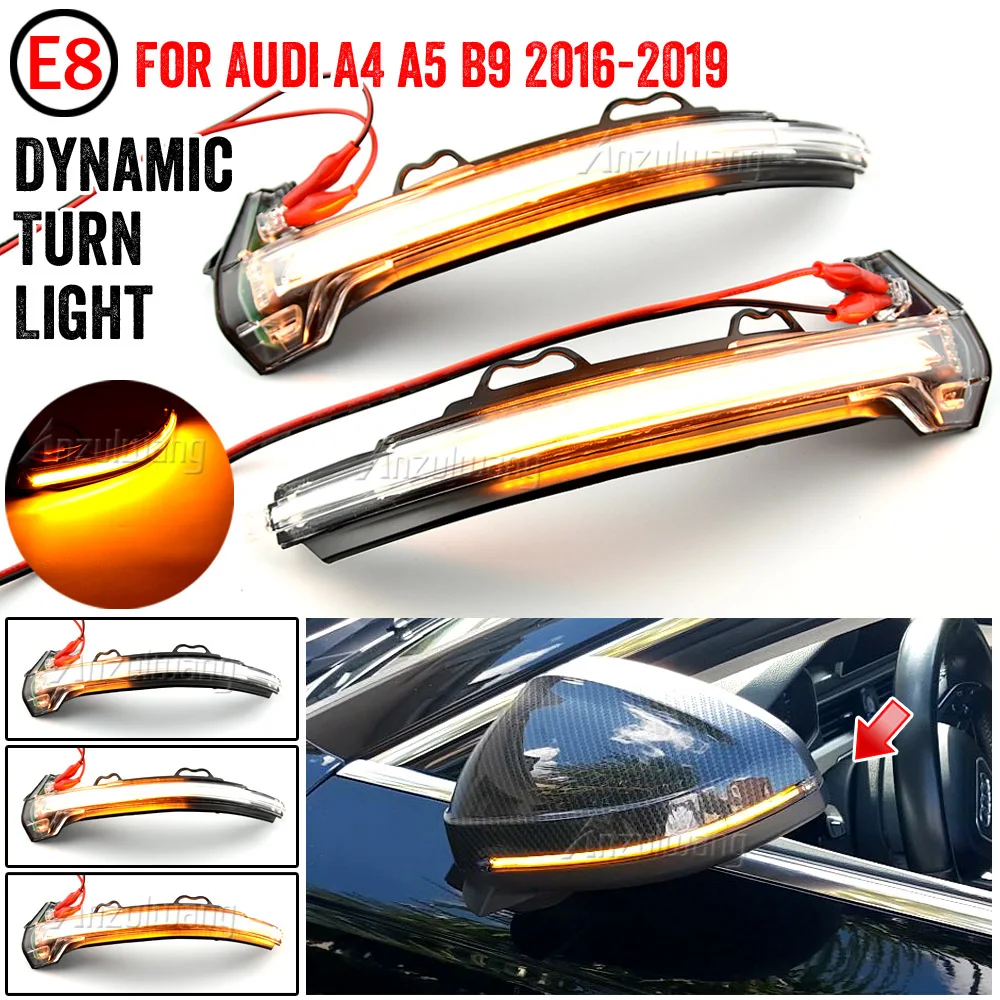 For Audi A4 S4 RS4 B9 2016-2019 A5 S5 RS5 Dynamic Turn Signal LED Light Side Wing Rearview Mirror Indicator Sequential Blinker 4 For Audi A4 S4 RS4 B9 2016-2019 A5 S5 RS5 Dynamic Turn Signal LED Light Side Wing Rearview Mirror Indicator Sequential Blinker 4