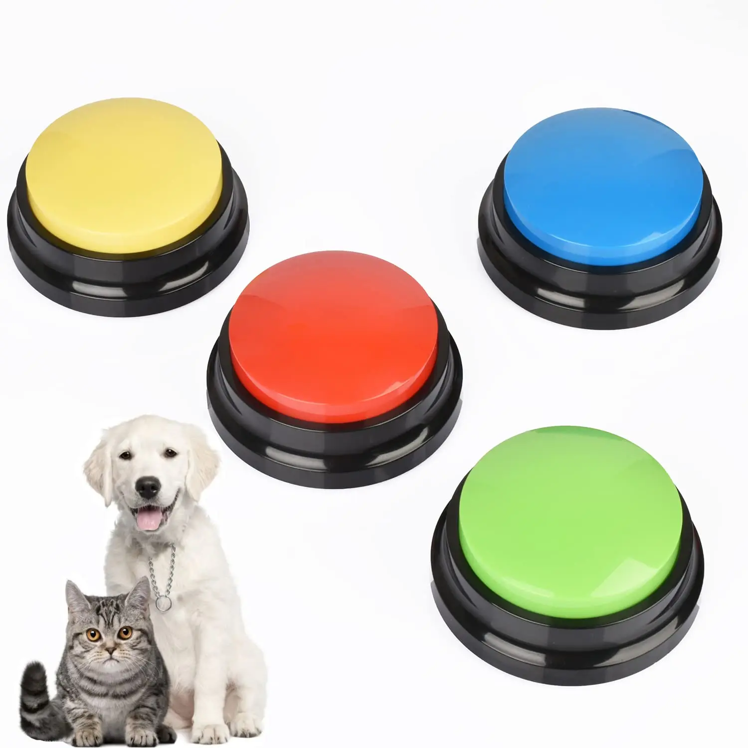 

Dog Buttons for Communication Training 30s Recordable Dog Buzzers Dog Talking Button Voice Recording Pet Button