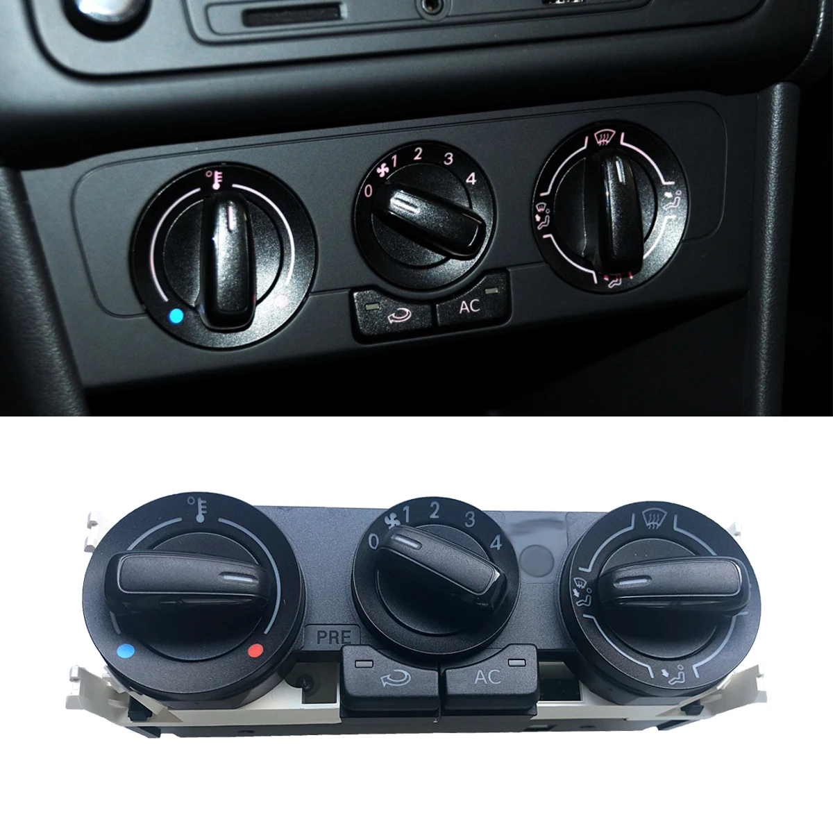 For Volkswagen Polo V MK5 6R 1.4 2010 2011 2012 2013 Manual Fresh Car Air  Conditioning Heater Climate Control Panel Knob Switch - AliExpress