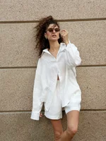 Alyssa Lapel Long Sleeve Short Set 2