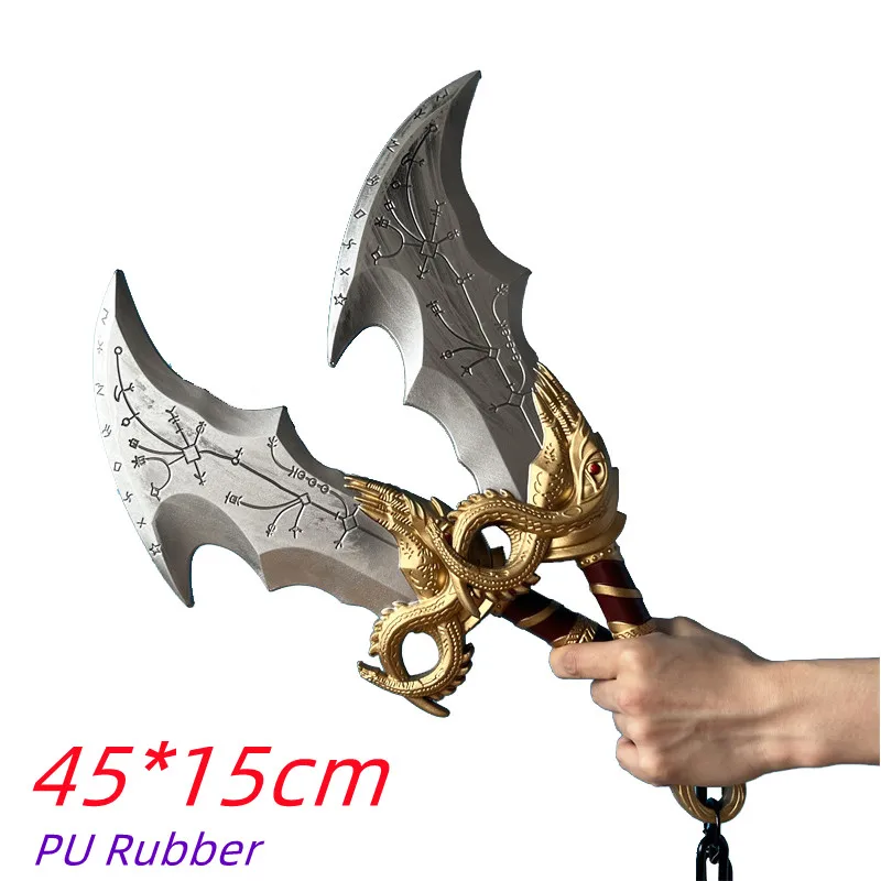 God of War 4 Athena Blade Tomahawk Chained Cosplay Axe Prop Weapon Role Playing Ghost Leviathan Chaos AXE Safety PU Model 3