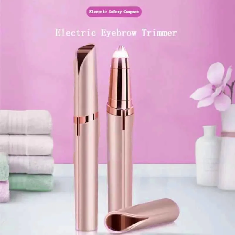 Electric Eyebrow Trimmer Electric Eyebrow Trimmer Battery Model No Skin Damage Lipstick Shaped