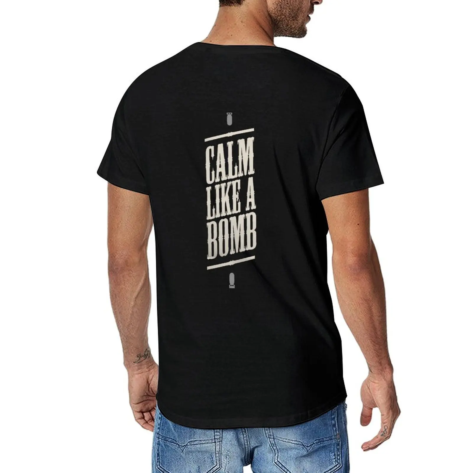 

CALM LIKE A BOMB T-Shirt boys whites anime funny t shirts for men