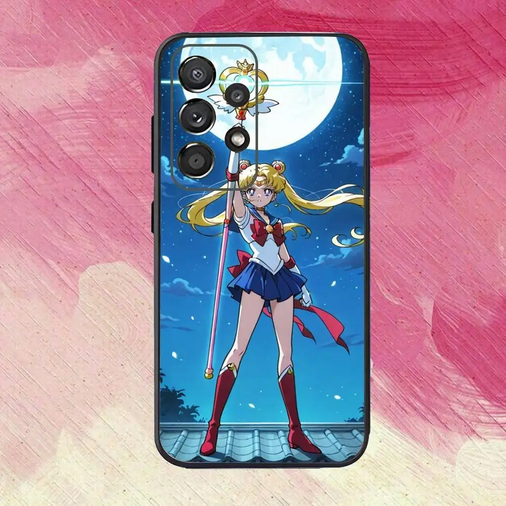 Enchanting Sailor Moon Cartoon Phone Case - Black Cover
