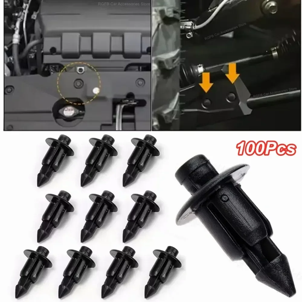 10-100Pc 6mm Car Bumper Fender Fastener Clips For Honda Suzukii Kawasakii Rivet Clips Bicycle Fairing Rivet Setting Panel Rivets