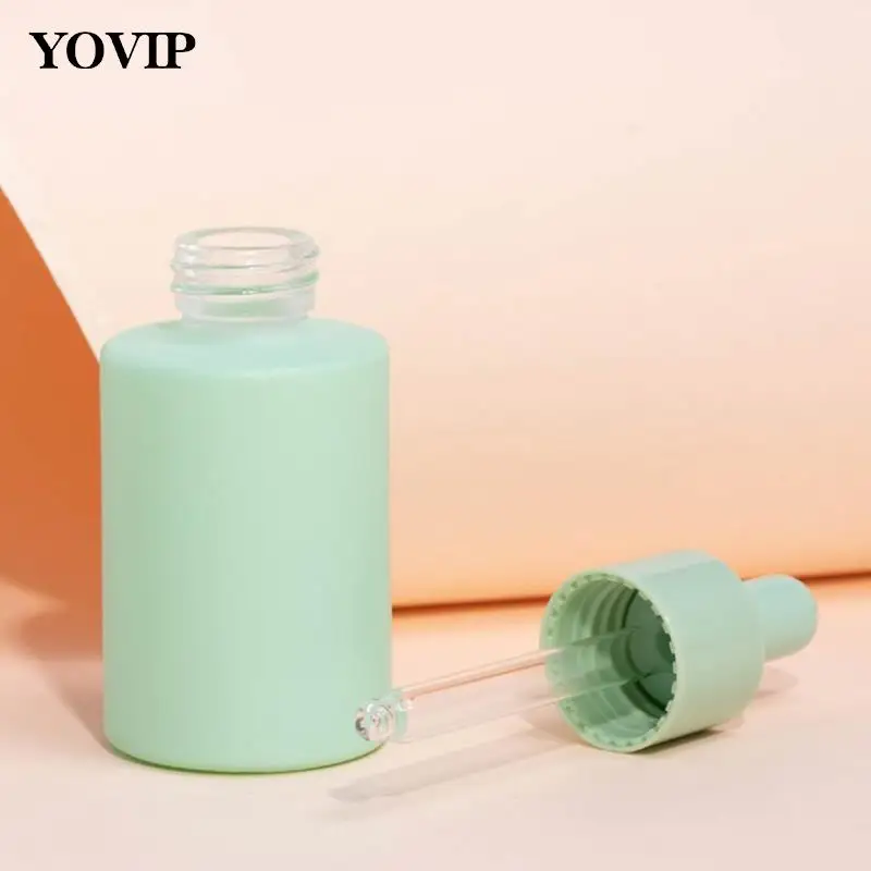 

30ml Flat Shoulder Glass Dropper Bottle Small Frosted Glass Essential Oil Bottle Dropper Serum Oil Bottle