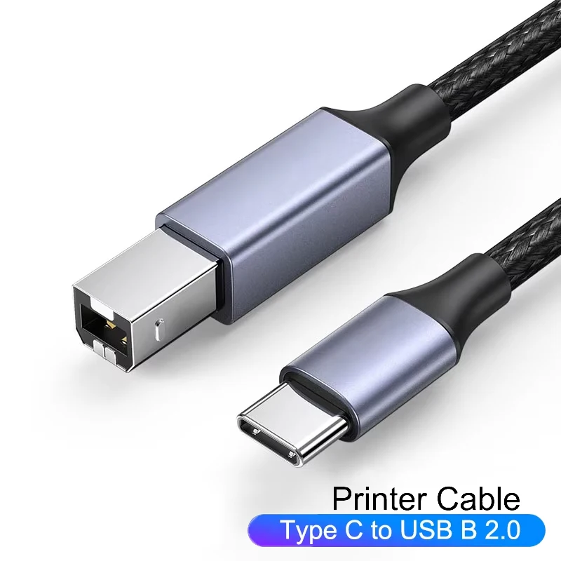 USB-C to USB-B 2.0 Cable