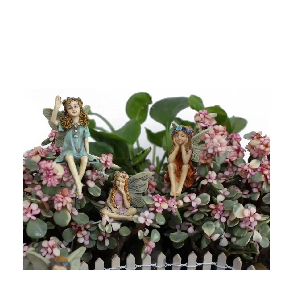 1 Set Fairy Garden - 6pcs Miniature Fairies Figurines Accessories for Outdoor garden decoration