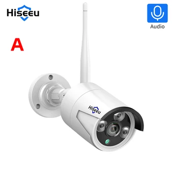 Hiseeu 무선 CCTV 시스템용 보안 무선 IP 카메라, 5MP, 3MP, 1080P, 와이파이, 야외 방수 IP 카메라, Eseecloud 앱 보기