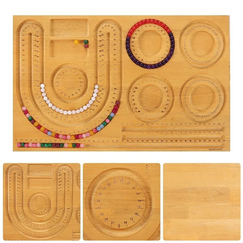 Measuring Tool Accessories wooden bamboo Bead Board For DIY Bracelet  Necklace Beading Jewelry Making Organizer Tray Design Craft