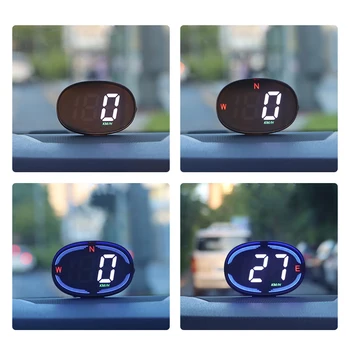 H2 hud 헤드업 디스플레이 GPS 속도계 스마트 게이지, 모든 자동차 픽업 트럭 버스용, USB 나침반 속도 알람, 자동차 액세서리