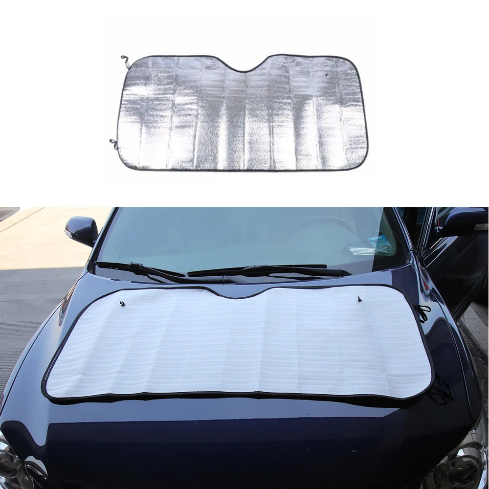

1Pc Car Windshield Windscreen Sun Shade Sunshade Visor Reflective Thermal Screen Aluminum Film Sun Shield Exterior Accessories