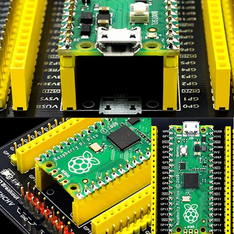 Raspberry pi Pico Placa de Expansão Gpio Breakout Extensão Adaptador a Bordo Pinos Masculinos e Femininos para Pico - Imagem 2