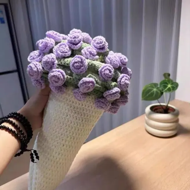 Handmade Flower Knitted Blanket 3