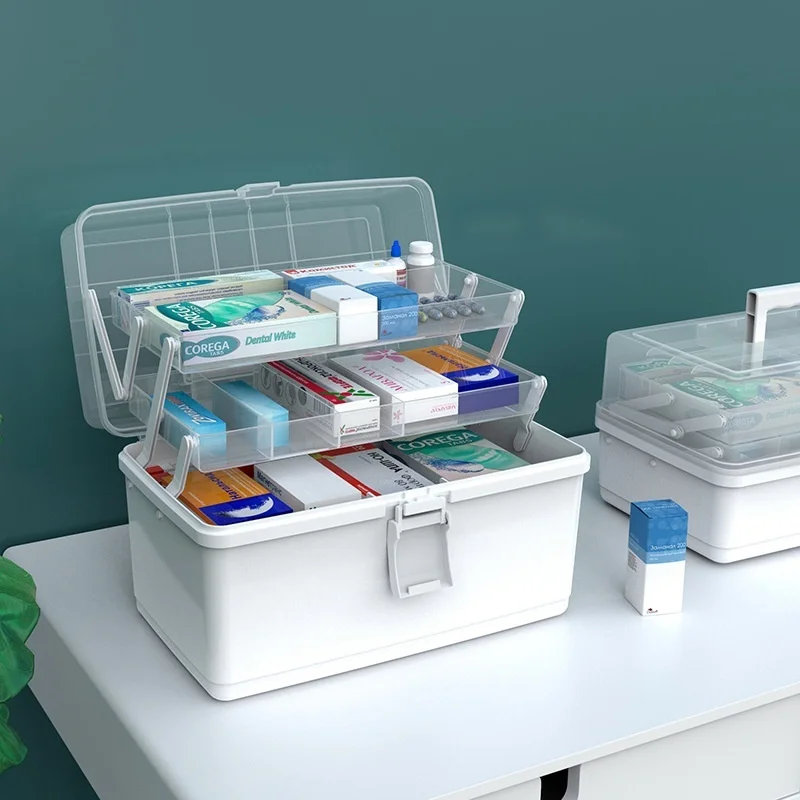 

Household Emergency Medical Storage Box Multi-layer Large-capacity Cosmetics drug Gadgets Home Storage Box