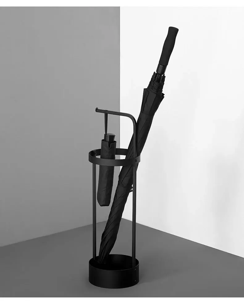 Description Picture 6 of itemNordic Iron Umbrella Holder Luxury Light Parasol Stand with Stable Base Fashionable Home Storage Accessory Entryway Rack