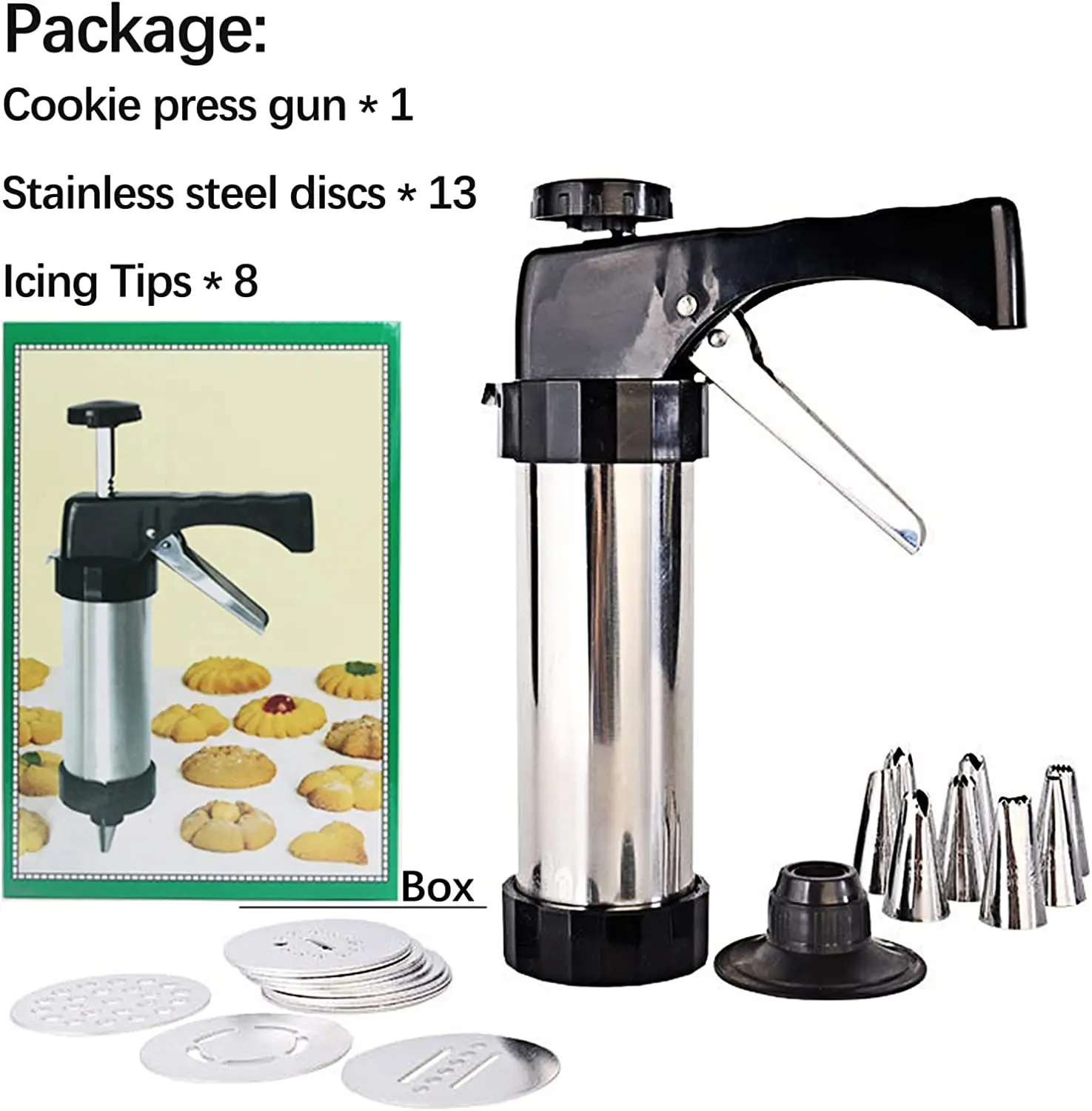 Fancy Nozzle Cake Mold Extrusion Cream Baking Tool Stainless Steel Shaped Cookies Making Set