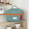 Quilted Plaid Girls Cosmetic Bags Retro Ladies Clutch Pencil Case Coin Purse Portable Travel Female Toiletry Storage Bag Handbag 1