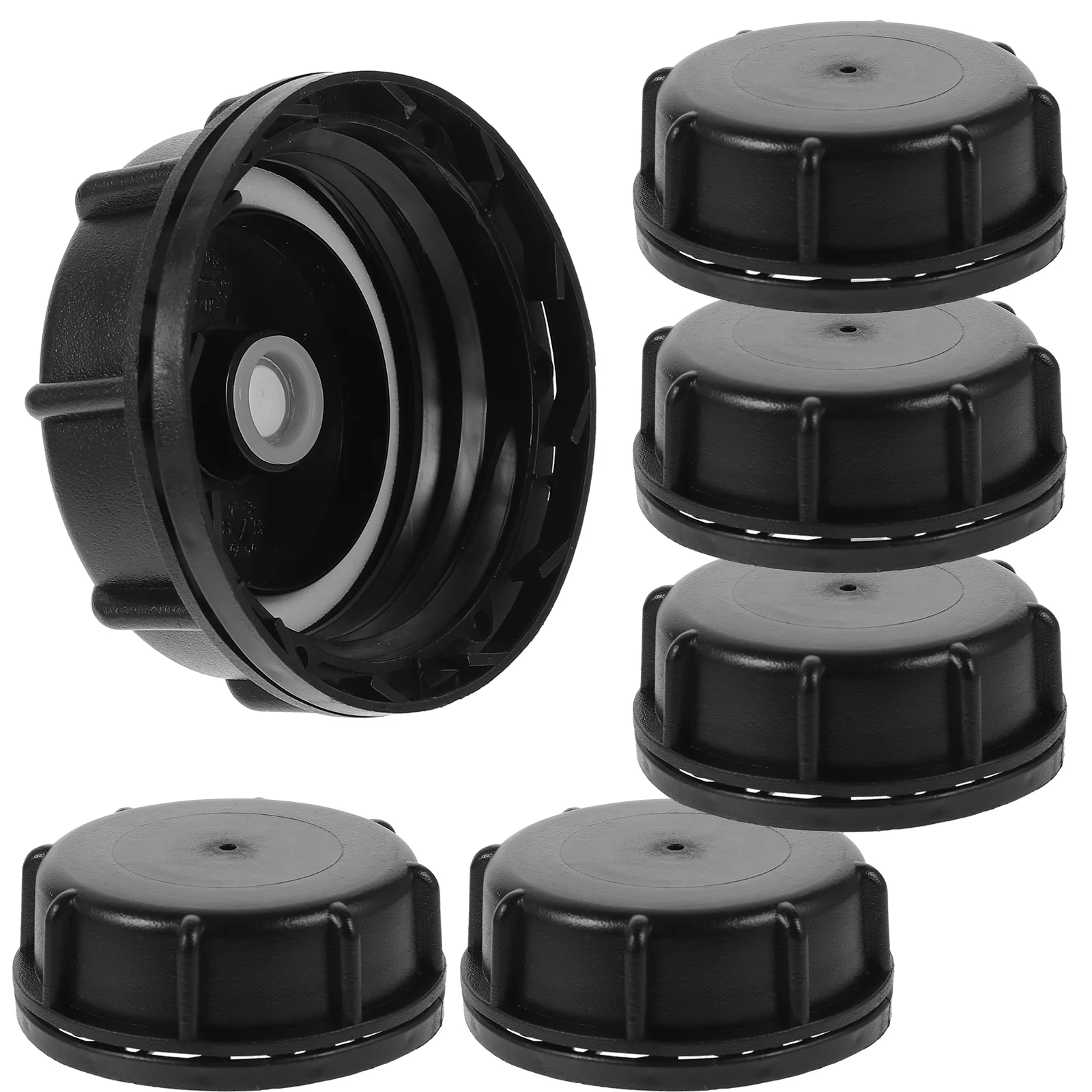 6 Pcs Breathing Sealing Cover Gas Can Replacement Parts Plastic Thread Rubber Material Handling Tools Lifting Magnets Gas Cap