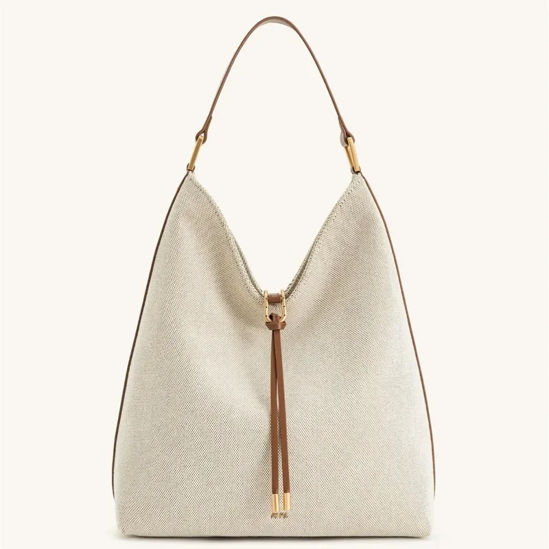 حقيبة كتف JW PEI Aria ذات سعة كبيرة من جلد الغزال...