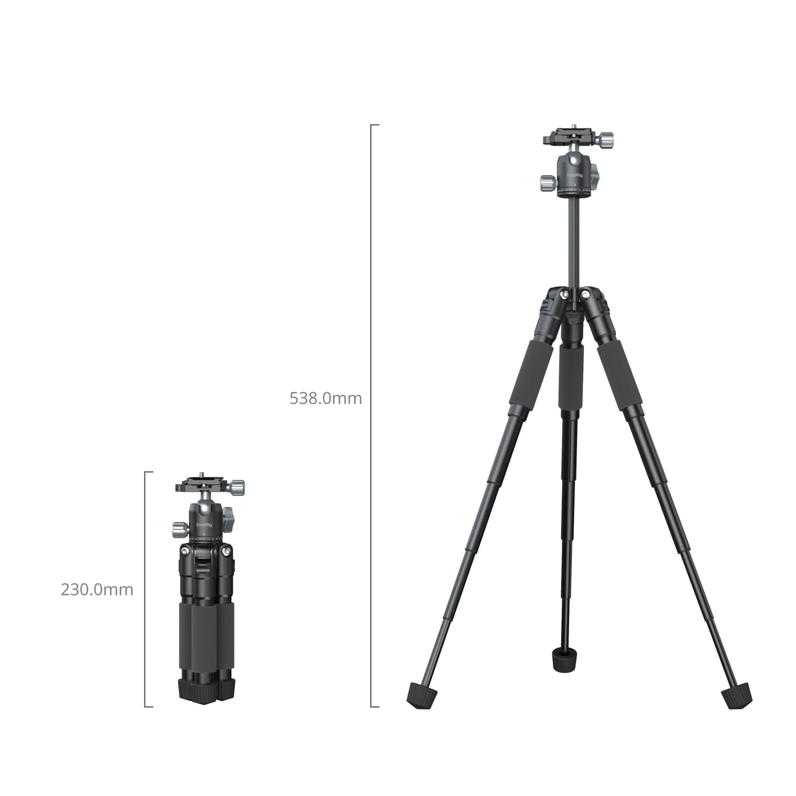 VT-20 Pro Portable Desktop Tripod with Phone Clamp with Video Head for Photograp