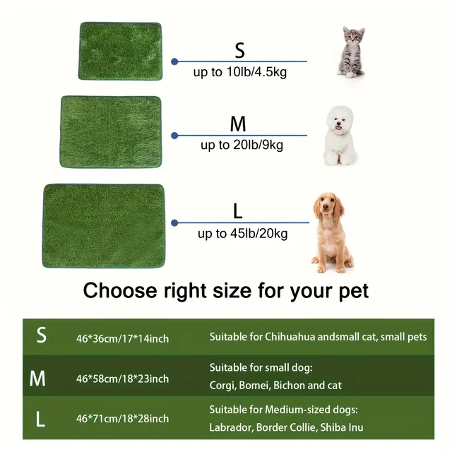Simulation Lawn Dog Toilet Training Mat Washable Pet Urine Mat Dog Toilet Replacement Pad Eco-Friendly Non-Slip Pet  Accessory 6