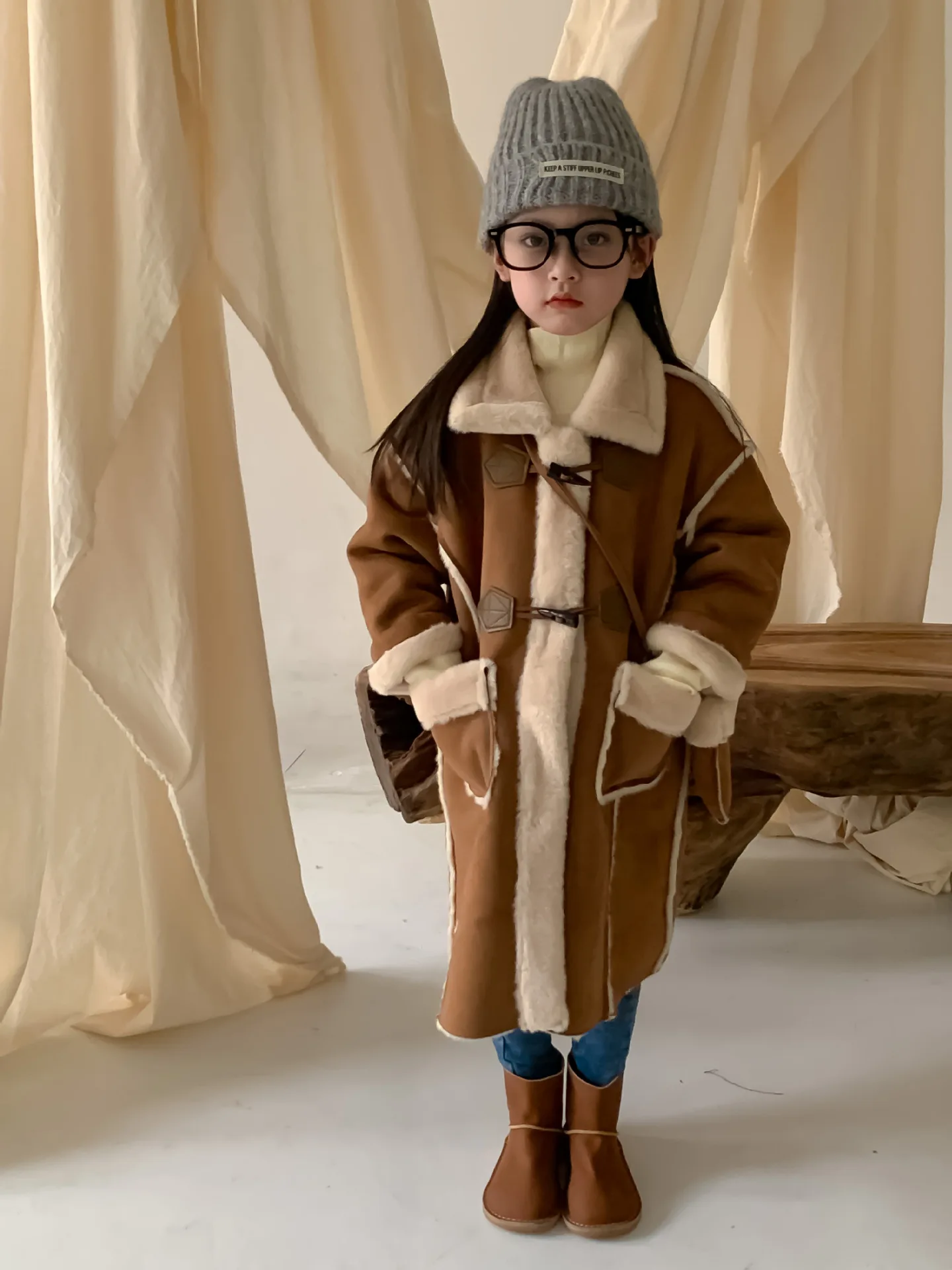 Girls Coat New Winter Thickened Long Coat - Uniqwear