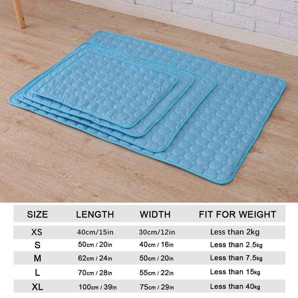 Cool Ice Silk Pet Cooling Mat for Dogs and Cats