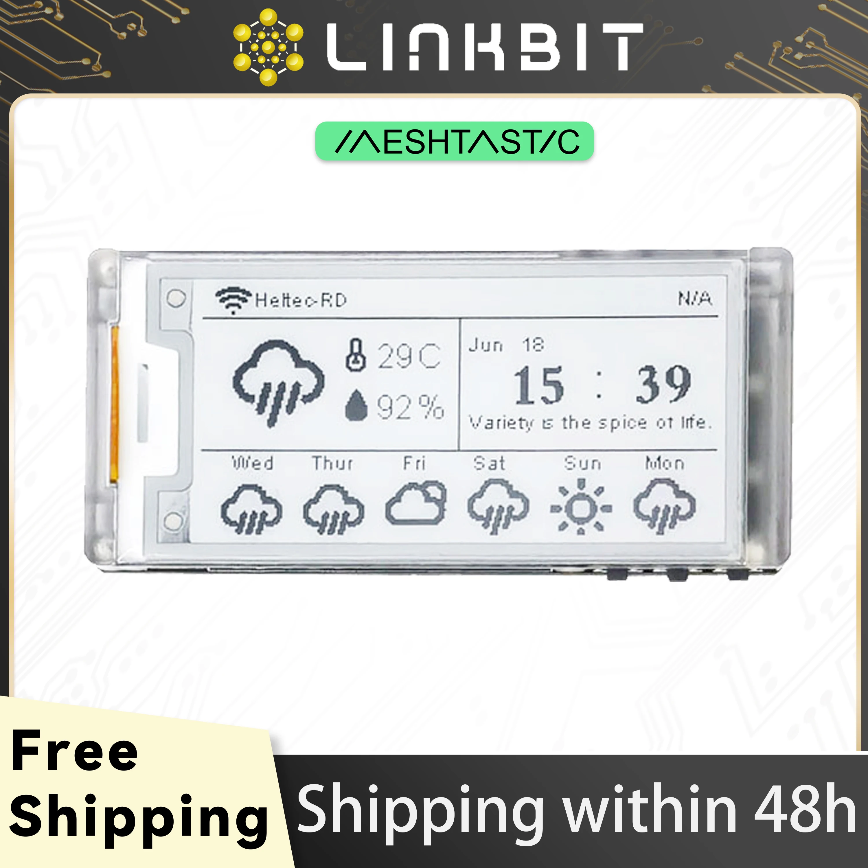 Paper Ink Display Arduino Ali Heltec Meshtastic LoRa Arduino Esp32 E-Paper Monitor Devboard 2,13 Zoll ...