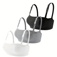 3 PCS Set Breathable Front Open Nursing Bra Maternity Underwear Pregnancy Bra Full Cup Wireless Comfortable Breastfeeding Bra 1