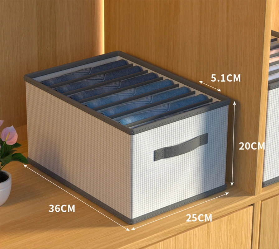Clothes Organizer Trousers Clothes Jeans Storage Box Wardrobe Clothes Organizer Underwear Bra Socks Artifact Compartment Box 4