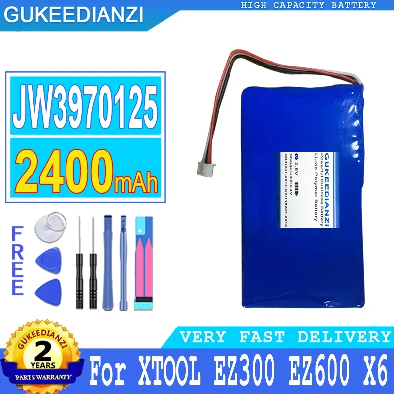 

2400mAh GUKEEDIANZI Battery JW3970125 For XTOOL EZ300 EZ600 X6 P52 PS2 PS70 Pro PS80 Car Diagnostic OBD2 OBD 2 Big Power Bateria