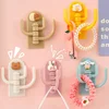 Rotatable Multi-purpose Cartoon Three-hook Hook Cute Student Dormitory Punch-free Traceless Sticky Hook Wall Door Key Hook Tools 1